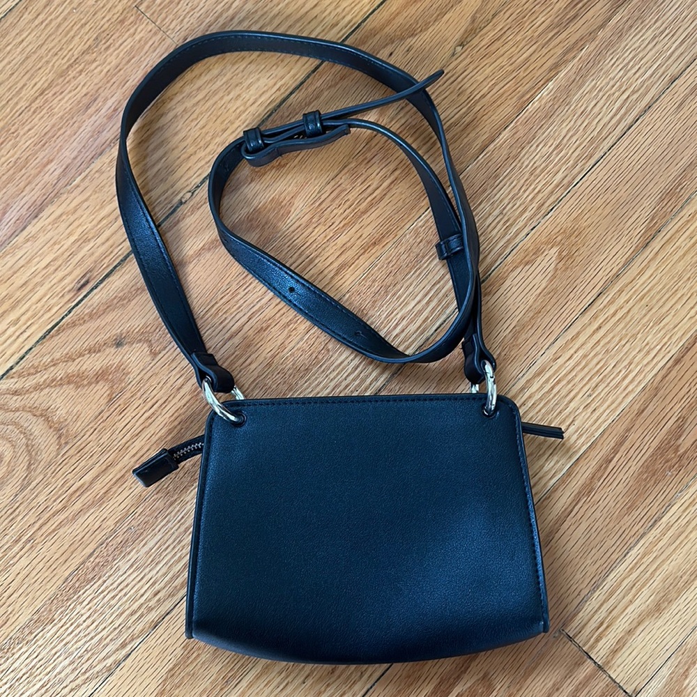 Black Mini Shoulder/Cross Body Leather Bag